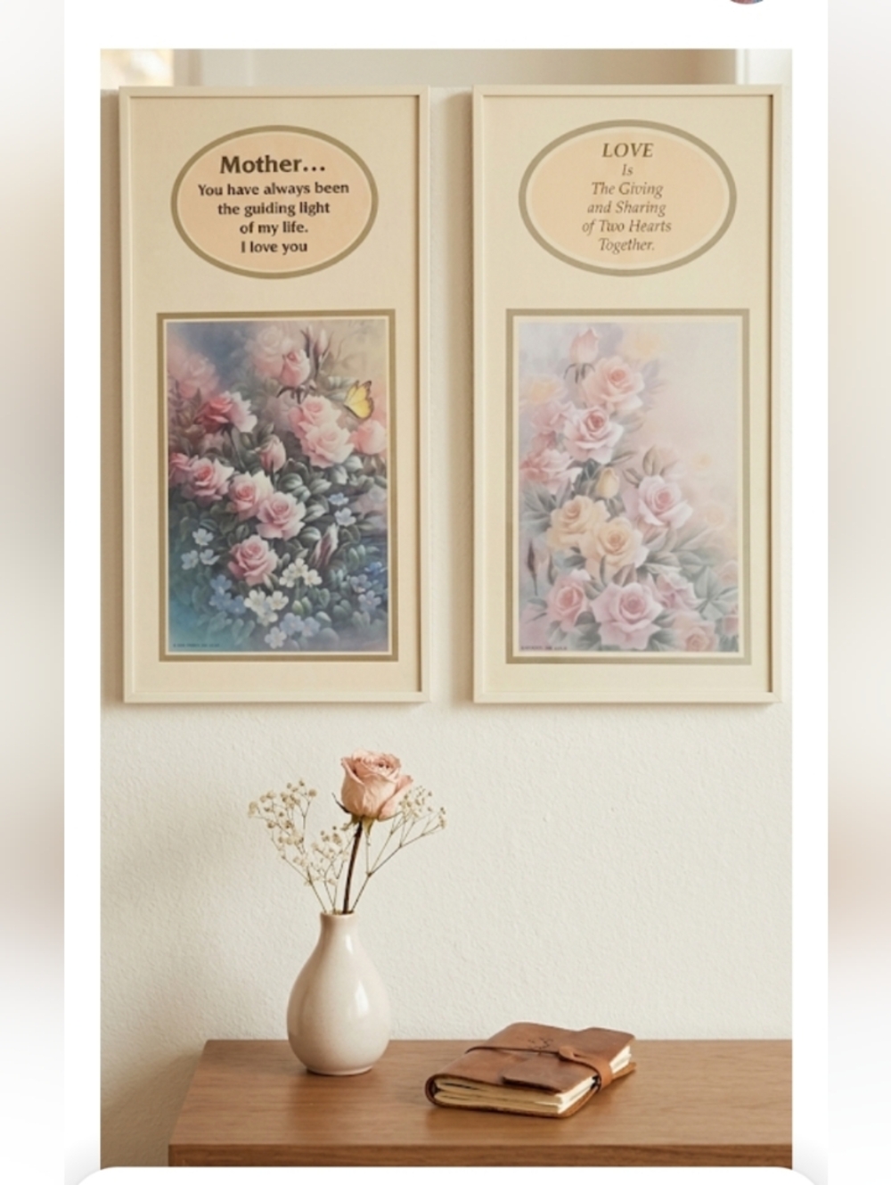 Matching Set Of 2 "Vintage-Style" Mother’s Day Wall Plaque Set (2)